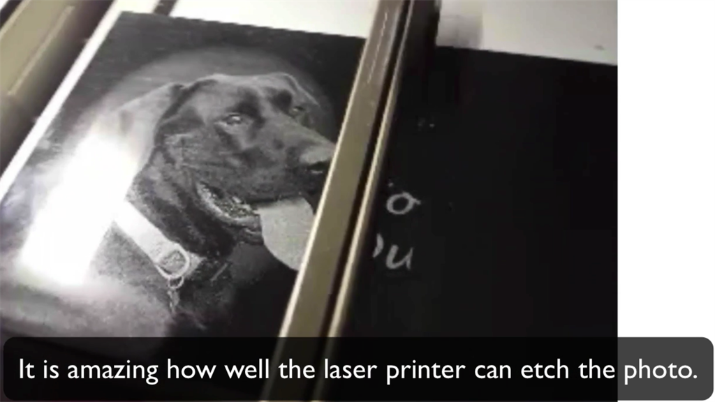 laser etching photo onto granite pet memorial